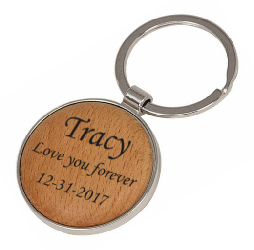 Shop Top Quality Round Wood Keychain Gifts For Your Loved Ones