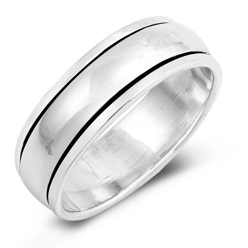 Shop Personalized 7mm Sterling Silver Spinner Rings Gift Item