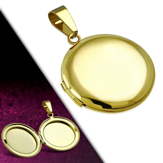 Plus Locket Stainless Steel Gold Color | Customized locket pendant
