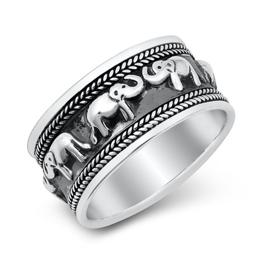 Princess Kylie 925 Sterling Silver Elephant Head Ring Princess Kylie 925 Sterling Silver Elephant Head Ring