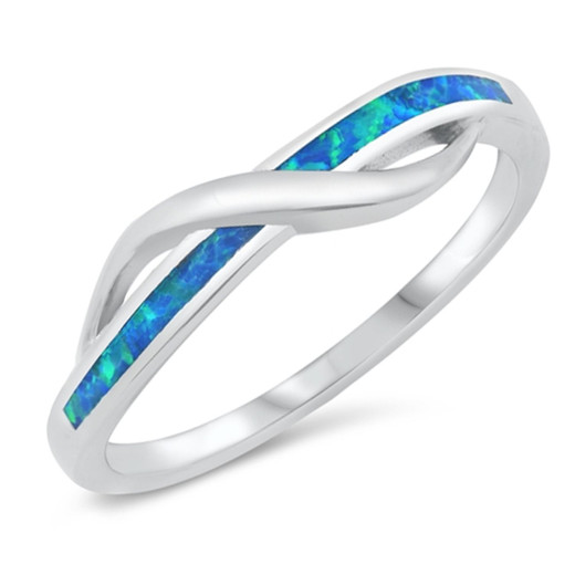 925 Sterling Silver Opal Ring in Sky Blue main image 0