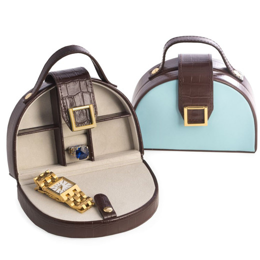 Quality Leatherette Blue and Brown