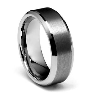 Shop Personalized Beveled Tungsten Wedding Rings Gift Item