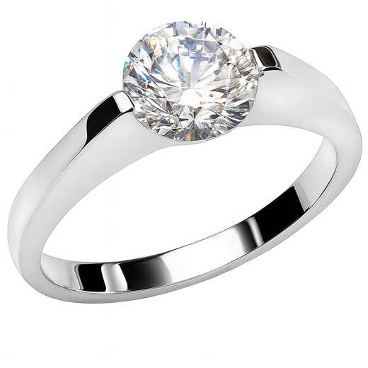 Quality Stainless Steel With Round CZ Promise Ring