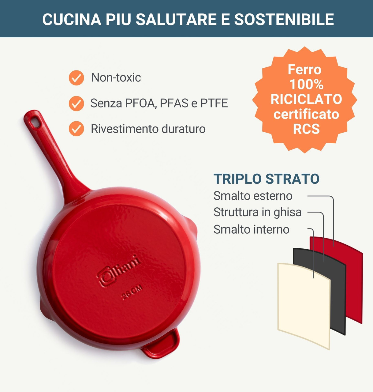 LACOR 45926 Foodie Stainless Steel Foodie Lid 26 Cm