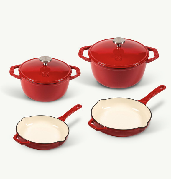 Set Completo in Ghisa, Rosso