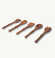 Utensili in legno teak, 5 pezzi