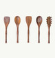 Utensili in legno teak, 5 pezzi