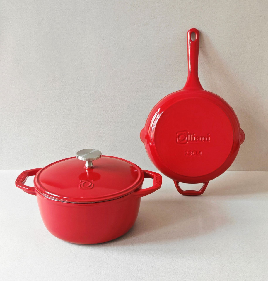 Duo Ghisa 23cm, Rosso