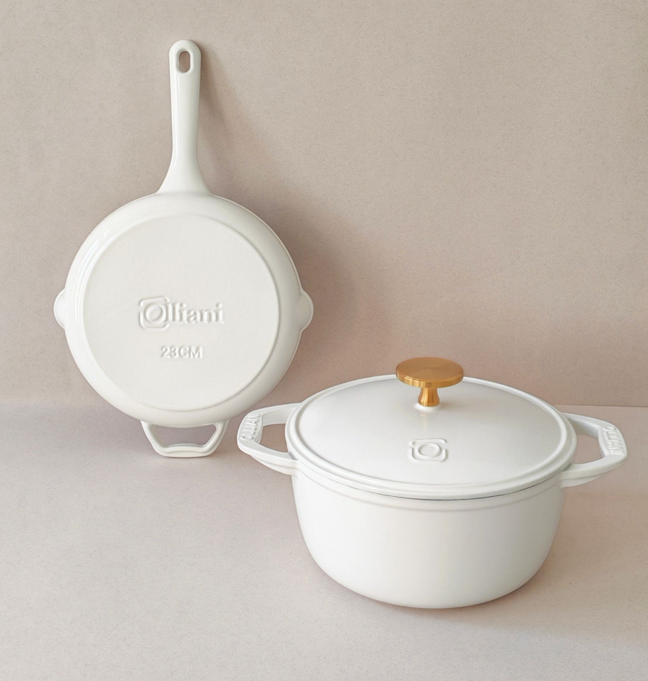 Duo Ghisa 23cm, Bianco