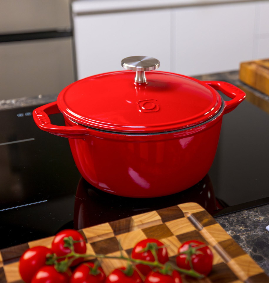 Casseruola Ghisa 23cm, Rosso