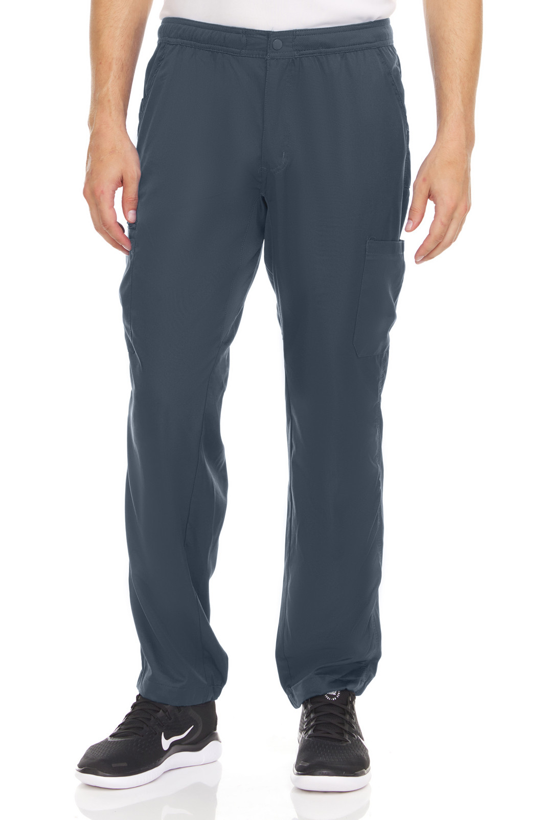 MediChic 7 Pocket Stretch Scrub Semi Jogger Pants with Inside Drawstring and Mesh Gusset