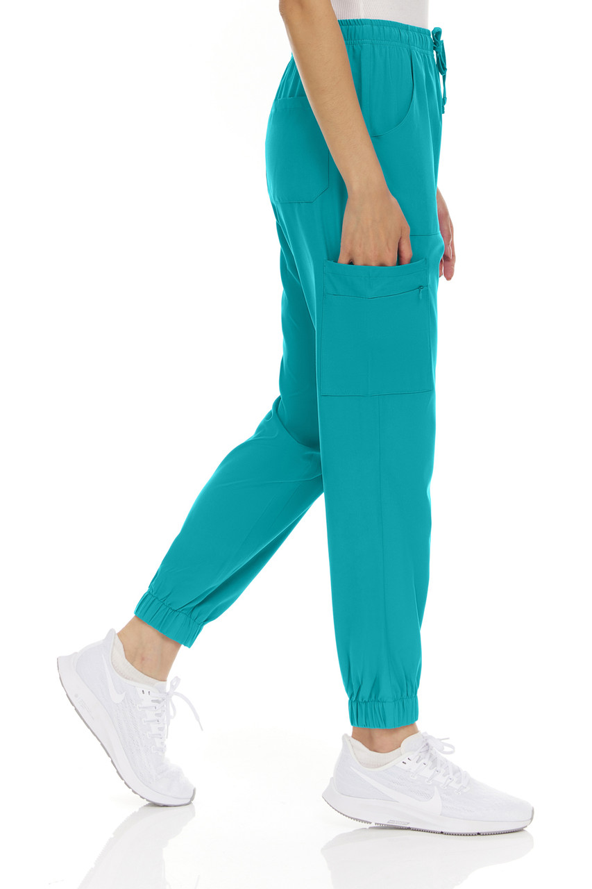 Healing Hands Jogger scrubs Pant Six Pocket Tara 9233 Purple Label Hunter  XST - X-Small Tall,Hunter - Walmart.com