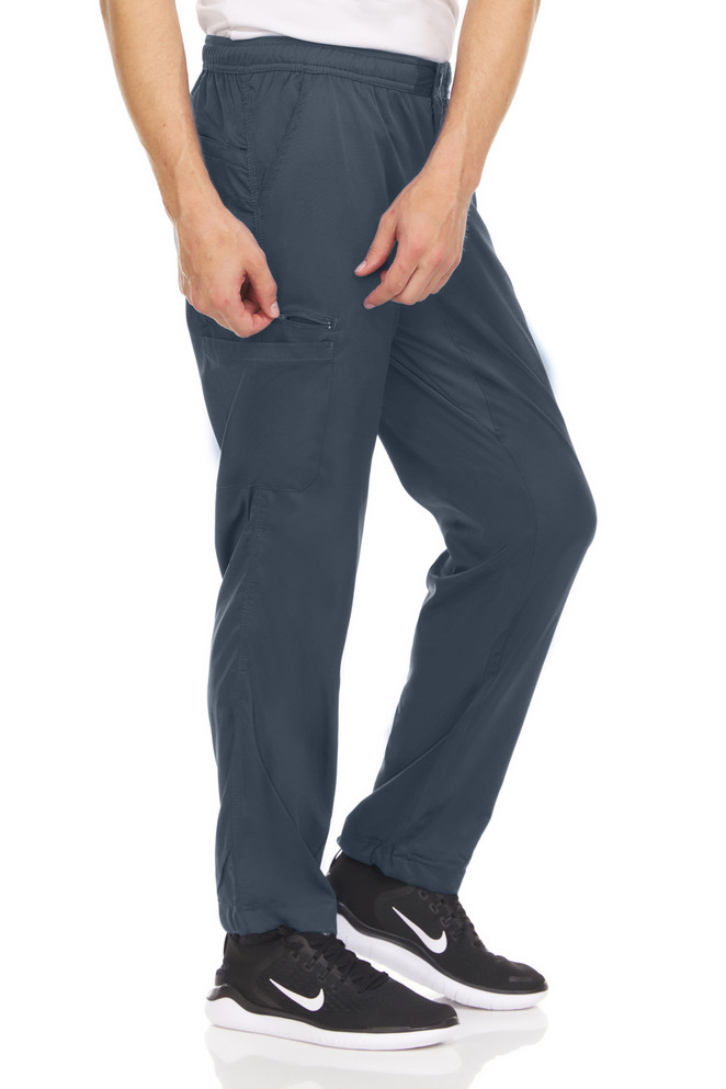 MediChic 7 Pocket Stretch Scrub Semi Jogger Pants with Inside Drawstring and Mesh Gusset