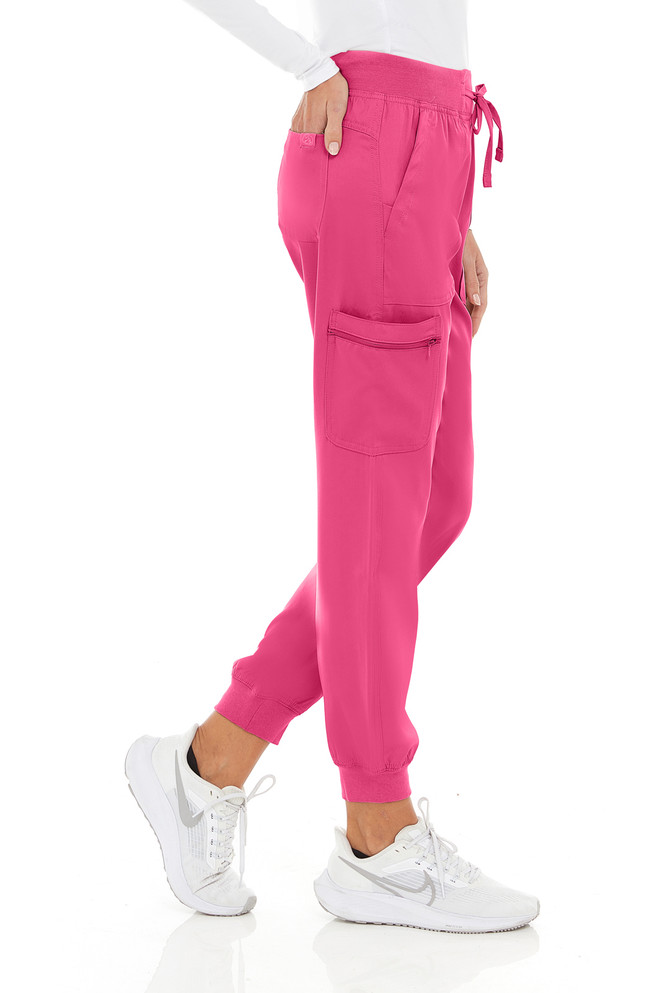 Medichic Mini Marilyn Knit Scrub Joggers 4-Way Stretch Six Pocket Medical Nursing Slim Fit Tapered Jogger Pants