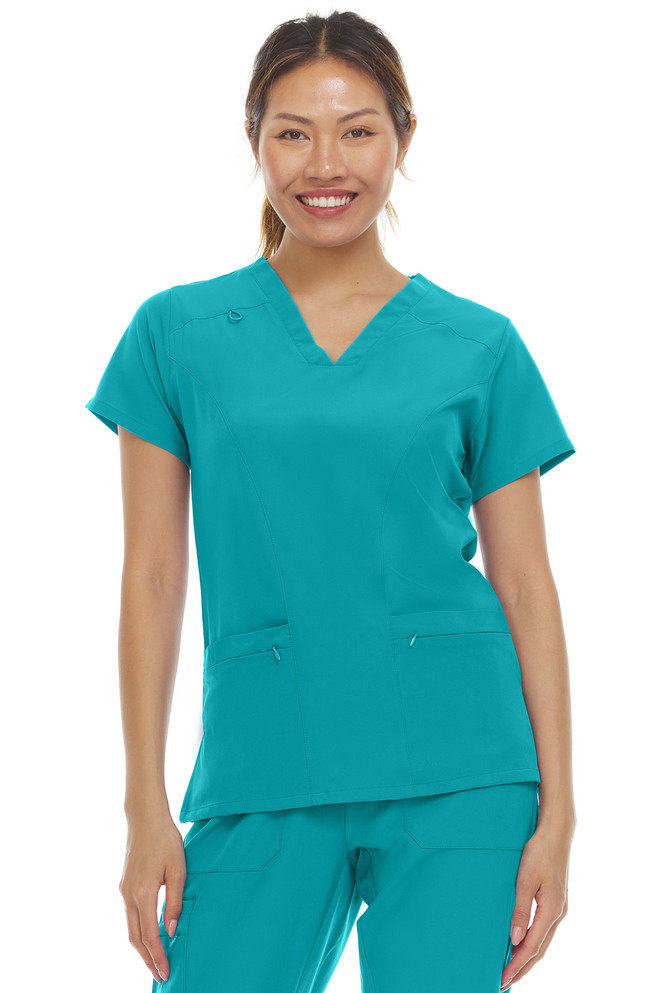 Aqua Collection Water Resistant 4 Pocket V-Neck Scrub Top