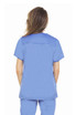 MediChic Scrubs Mesh Yoke V-Neck Scrub Top with Three Pockets