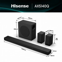 600W 5.1.4 Channel Soundbar with Dolby Atmos