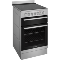 54cm freestanding electric oven and ceramic cooktop, stainless steel