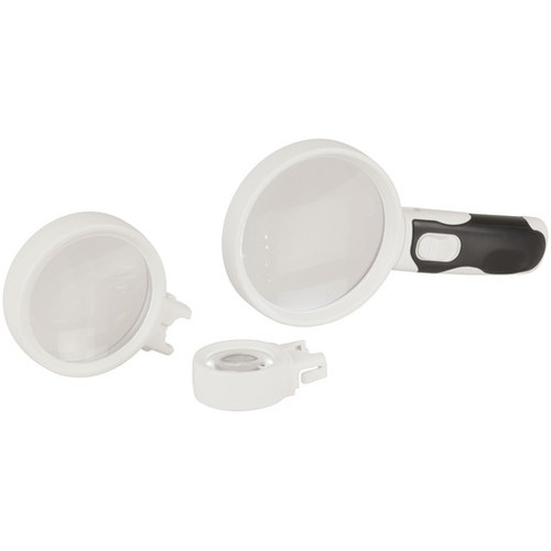 LED Handheld Magnifier with Three Lenses  QM3519