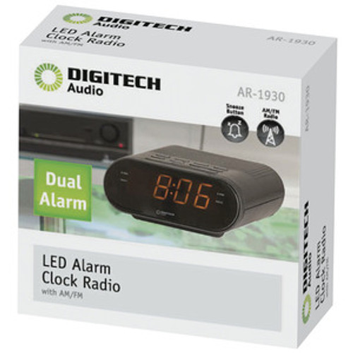 Digitech LED Clock with AM/FM Radio  AR1930