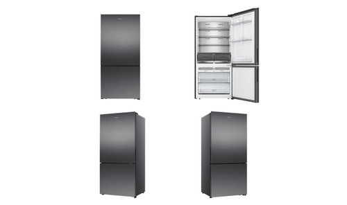 503L BOTTOM MOUNT FRIDGE DARK S/STEEL (HRBM503E)
