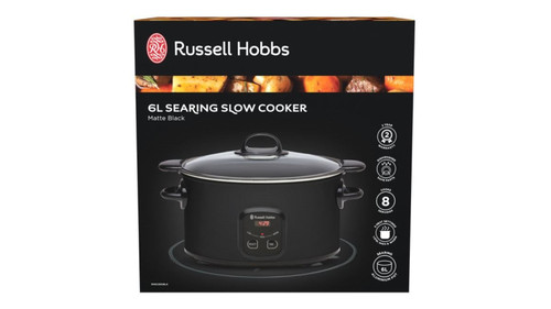 Russell Hobbs 6L Searing Slow Cooker - Matte Black