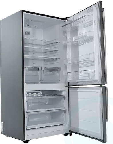496L UltimateTaste 500 bottom freezer fridge - Matte Black