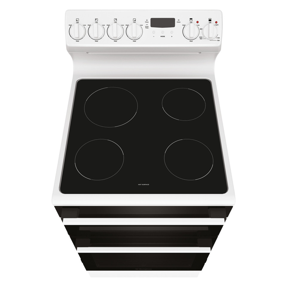 WESTINGHOUSE 54CM ELECTRIC FREESTANDING COOKER WLE543WCB