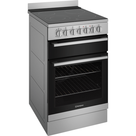 54cm freestanding electric oven and ceramic cooktop, stainless steel