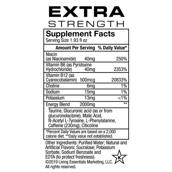 Extra Strength 5-hour ENERGY® Supplemental Facts