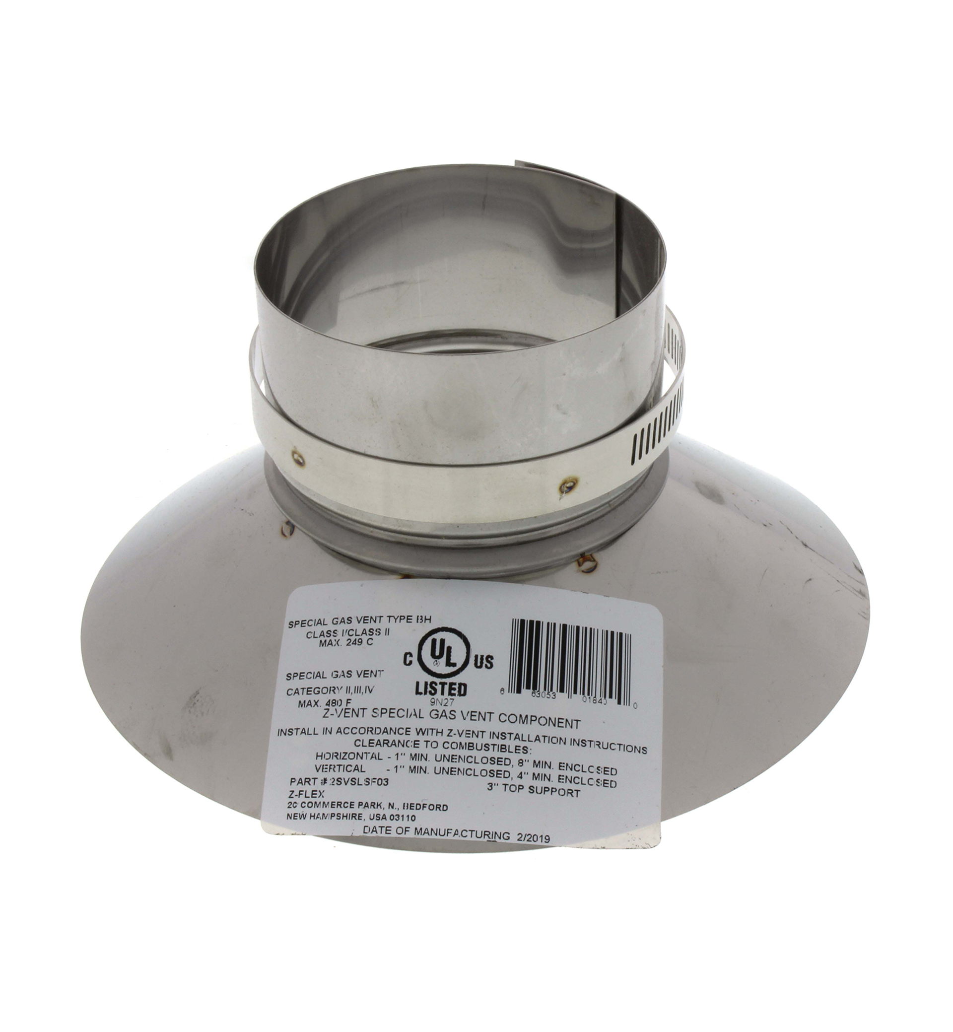 3in Stainless Steel Storm Collar Top Support-1
