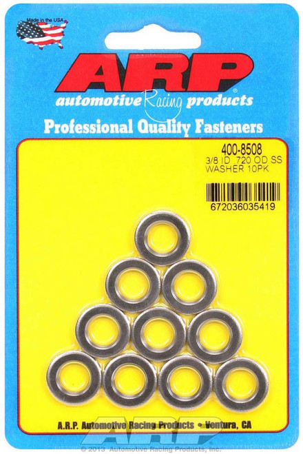 Arp S/S Flat Washers - 3/8 Id X .715 Od (10) 400-8508