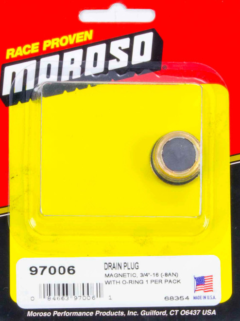Moroso Magnetic Drain Plug - 3/4-16 97006