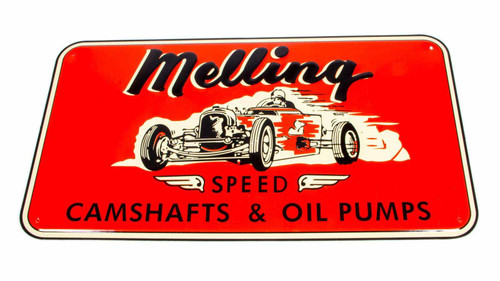 Melling 1950 Nostalgic Metal Sign - Red (Race Car) 1950