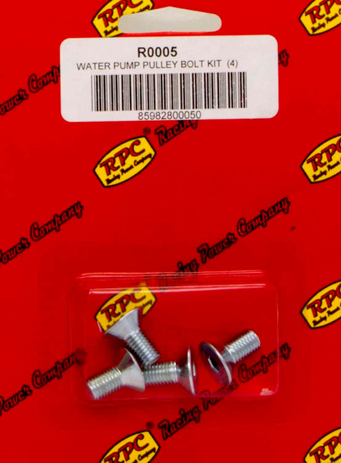 Racing Power Co-Packaged Bolt Kit For Sbc/Bbc Alum Lwp Pulley 4Pk R0005