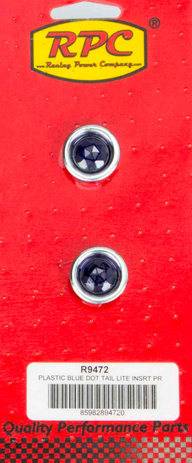 Racing Power Co-Packaged Blue Dot Taillight Insert Each R9472