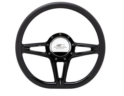 Billet Specialties Steering Wheel 14In D-Shape Victory Black Blk29441