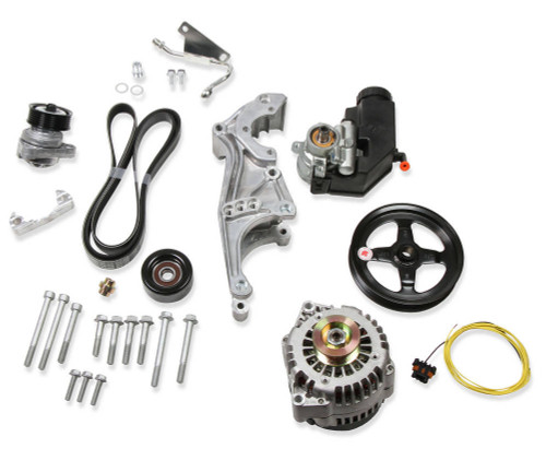 Holley Low Ls Drive System Kit Lh W/Alt/Ps Wo/A/C 20-156