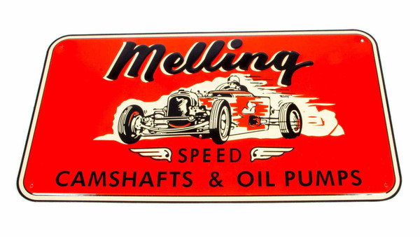 Melling 1950 Nostalgic Metal Sign - Red (Race Car) 1950