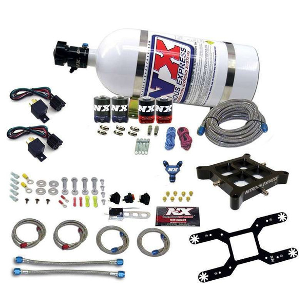 Nitrous Express 4150 Dual Stage Billet Crossbar Kit W/10Lb Bott 66042-10