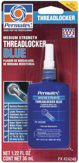 Permatex Blue Threadlocker 36Ml Bottle 24240
