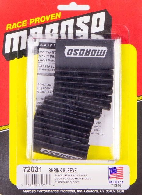 Moroso Black Shrink Sleeve 18 Pieces 72031