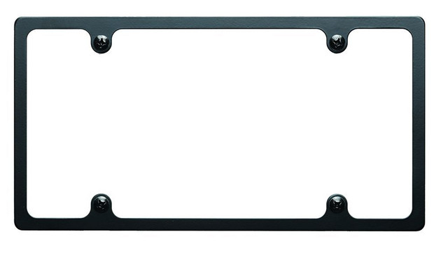 Billet Specialties License Plate Frame Slim Line Black Blk55020