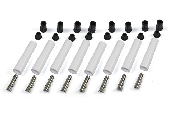 Pertronix Ignition Ceramic Spark Plug Boot Kit Straight 8Pk White 8502Ht-8