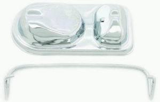 Racing Power Co-Packaged Ford Master Cylinder Cover Chrome R9217