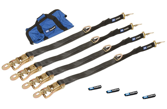 Macs Custom Tie-Downs 4 Tie Down/Axle Strap Combo Direct Hook 511118