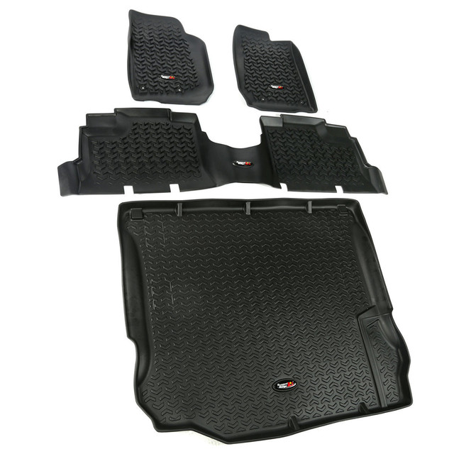 Rugged Ridge Floor Liner Kit Black 4 Door 11-18 Jeep Wrang 12988.04