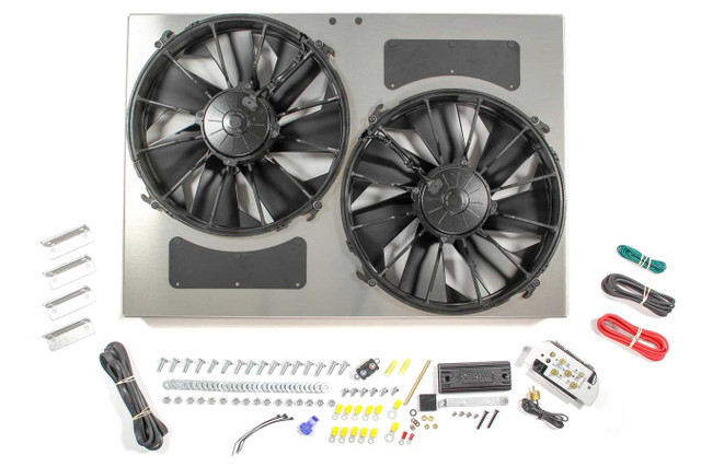 Derale Pwm Dual Rad Fan/ Aluminum Shroud Assembly 66842