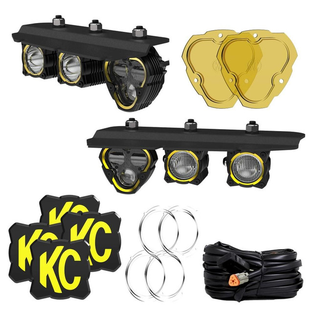 Kc Hilites Three Light Fog Pocket Kit 21- Ford Bronco 97168